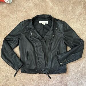 Treasure and Bond Leather Moto-Style Jacket, Women’s Size M
